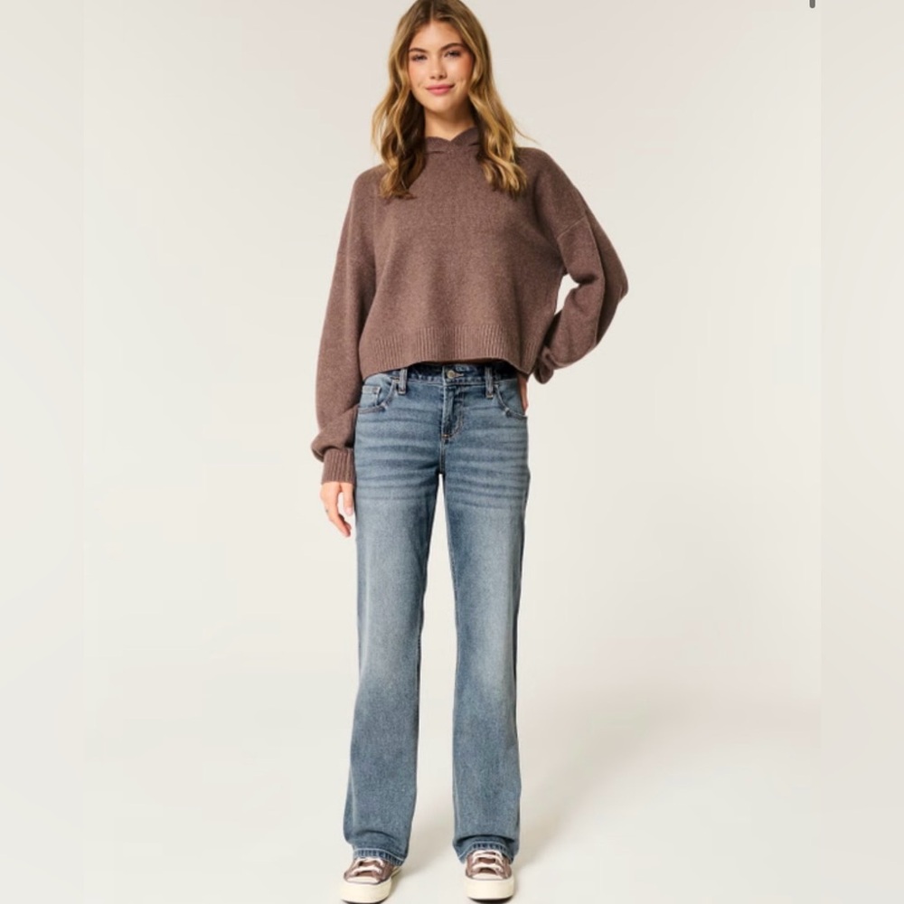 Hollister Medium Wash Relaxed Straight Jeans